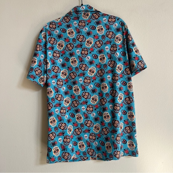 KaiPar Golf Polo Shirt Men's Performance Stretch DÍA DE LOS MUERTOS - Picture 2 of 2